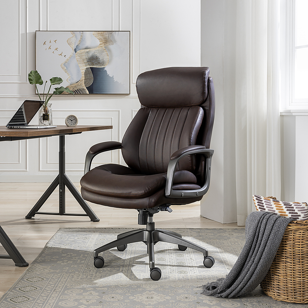 La-Z-Boy Premium Hyland Executive Office Chair with AIR Lumbar Technology  Coffee Brown 45779 - Best Buy