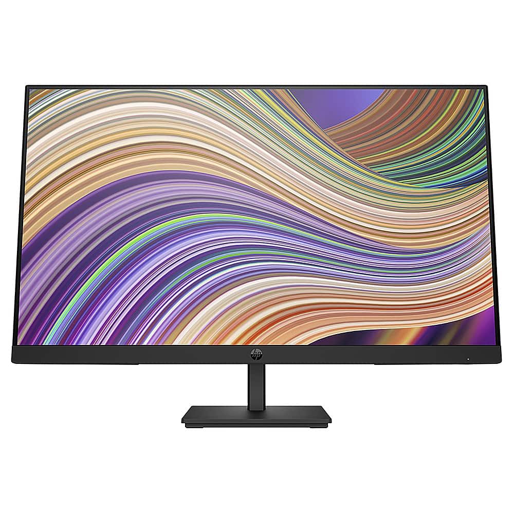 Front. HP - 27" IPS LCD FHD 75Hz Monitor (VGA, HDMI) - Black.