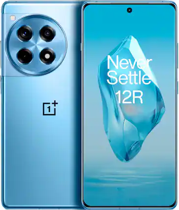 Front. OnePlus - 12R 256GB (Unlocked) - Cool Blue.