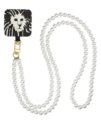 Front. Anne Klein - Crossbody Chain for Apple iPhones - Pearl.