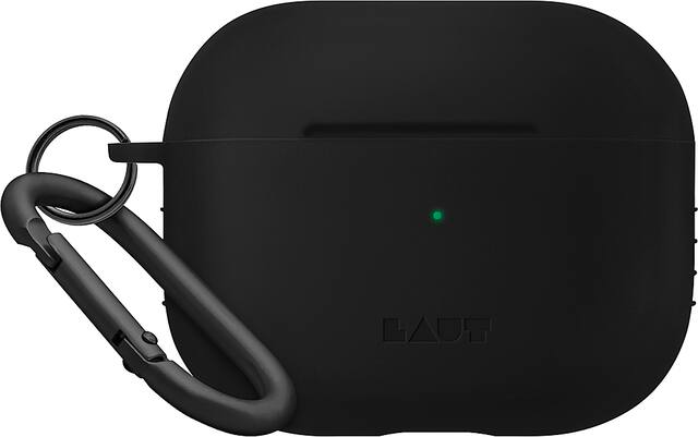 Front. LAUT - Pod Case for Apple AirPods 3 - Charcoal.