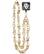 Front. Anne Klein - Acrylic Crossbody Chain for Apple iPhones - Ivory/Gold.