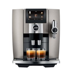 Jura - J8 Automatic Coffee Machine - Midnight Silver - Front_Zoom