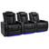 Angle. Valencia Theater Seating - Valencia Tuscany XL Row of 3 premium top grain Nappa leather 11000 Home Theater Seating - Midnight Black.