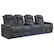 Angle. Valencia Theater Seating - Valencia Tuscany Row of 4 Loveseat Left Premium Top Grain 11000 Nappa Leather Home Theater Seating - Charcoal Grey.