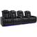 Angle. Valencia Theater Seating - Valencia Tuscany XL Row of 4 Loveseat Left premium top grain Nappa leather 11000 Home Theater Seating - Midnight Black.
