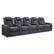 Angle. Valencia Theater Seating - Valencia Tuscany Row of 5 Premium Top Grain 11000 Nappa Leather Home Theater Seating - Charcoal Grey.