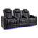 Angle. Valencia Theater Seating - Valencia Tuscany Slim Row of 3 Premium Top Grain 11000 Nappa Leather Home Theater Seating - Midnight Black.