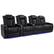 Angle. Valencia Theater Seating - Valencia Tuscany XL Row of 4 Loveseat Right premium top grain Nappa leather 11000 Home Theater Seating - Midnight Black.