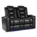 Angle. Valencia Theater Seating - Valencia Venice Row of 2 Loveseat Top Grain Genuine Leather 11000 Home Theater Seating - Black.