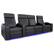 Angle. Valencia Theater Seating - Valencia Zurich Row of 4 Loveseat Center Premium Top Grain Nappa Leather 11000 Home Theater Seating - Black.