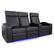 Angle. Valencia Theater Seating - Valencia Zurich Row of 3 Loveseat Left Premium Top Grain Nappa Leather 11000 Home Theater Seating - Black.
