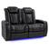 Angle. Valencia Theater Seating - Valencia Tuscany XL Row of 2 Loveseat premium top grain Nappa leather 11000 Home Theater Seating - Midnight Black.