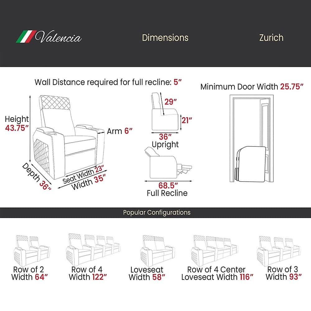 Valencia Theater Seating Valencia Zurich Home Theater Seating Premium