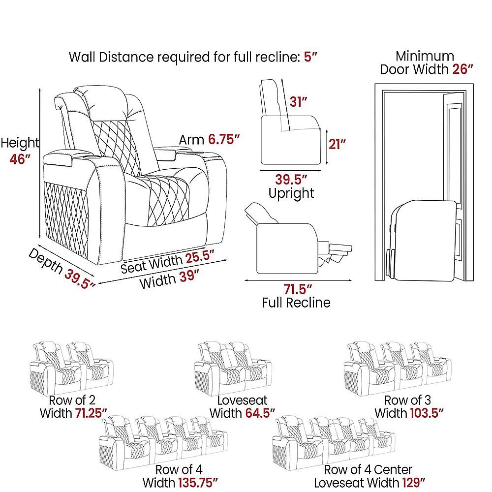 Valencia Theater Seating Valencia Tuscany XL Home Theater Seating