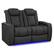 Angle. Valencia Theater Seating - Valencia Tuscany Luxury Row of 2 Loveseat Semi-Aniline Italian 20000 Nappa Leather Home Theater Seating - Graphite.