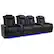 Angle. Valencia Theater Seating - Valencia Tuscany XL Row of 4 Loveseat Center premium top grain Nappa leather 11000 Home Theater Seating - Midnight Black.
