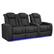 Angle. Valencia Theater Seating - Valencia Tuscany Luxury Row of 3 Loveseat Left Semi-Aniline Italian 20000 Leather Home Theater Seating - Graphite.