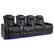 Angle. Valencia Theater Seating - Valencia Tuscany Slim Row of 4 Premium Top Grain 11000 Nappa Leather Home Theater Seating - Midnight Black.