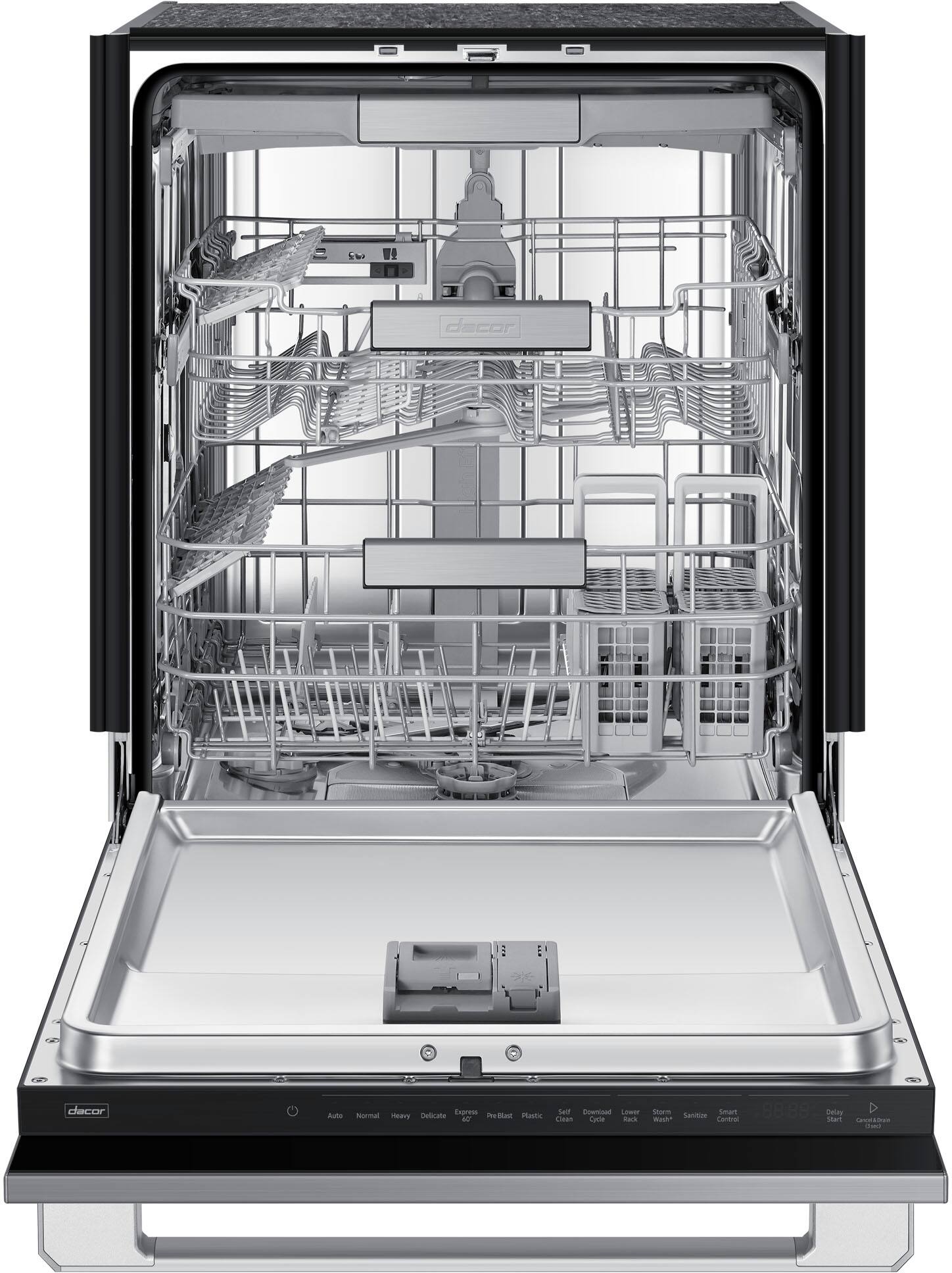 Alt View 14. Dacor - Top Control Built-In Dishwasher with Stainless Steel Tub, Seamless Design, Built-In Water Softener, 3rd Rack, 40 dBA - Panel Ready.