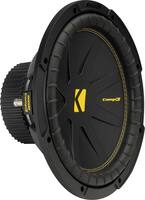 KICKER - CompC 12" Single-Voice-Coil 4-Ohm Subwoofer - Black - Front_Zoom