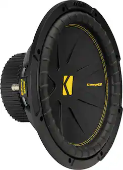 Front. KICKER - CompC 12" - Black.