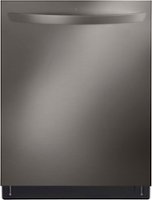 LG - Top Control Smart Built-in Stainless Steel Tub Dishwasher with 3rd Rack, QuadWash Pro and 46dBA - Black Stainless Steel - Front_Zoom