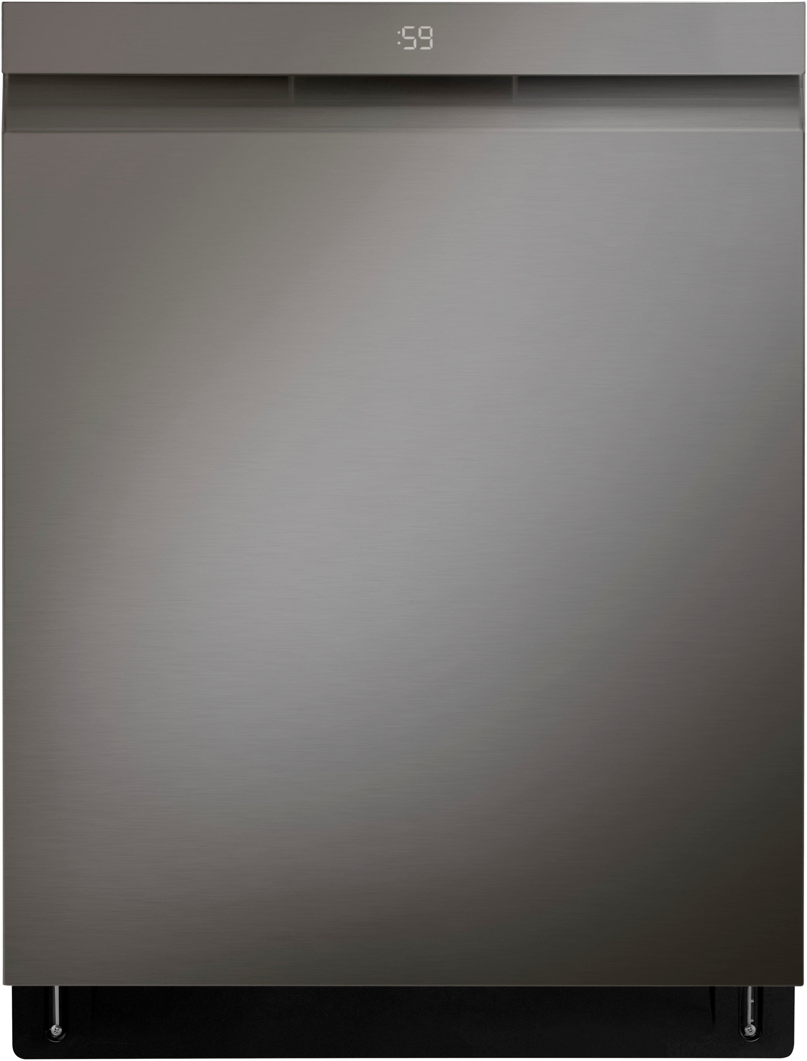 Front. LG - Top Control Smart Built-in Stainless Steel Tub Dishwasher with 3rd Rack, QuadWash Pro and 46dBA - PrintProof Black Stainless Steel.