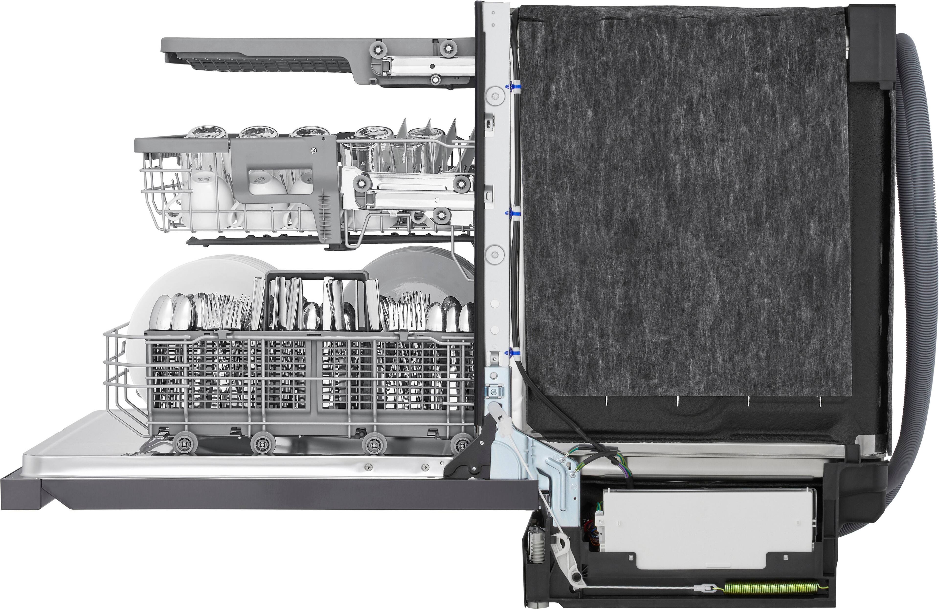 Alt View 14. LG - Top Control Smart Built-in Stainless Steel Tub Dishwasher with 3rd Rack, QuadWash Pro and 46dBA - PrintProof Black Stainless Steel.