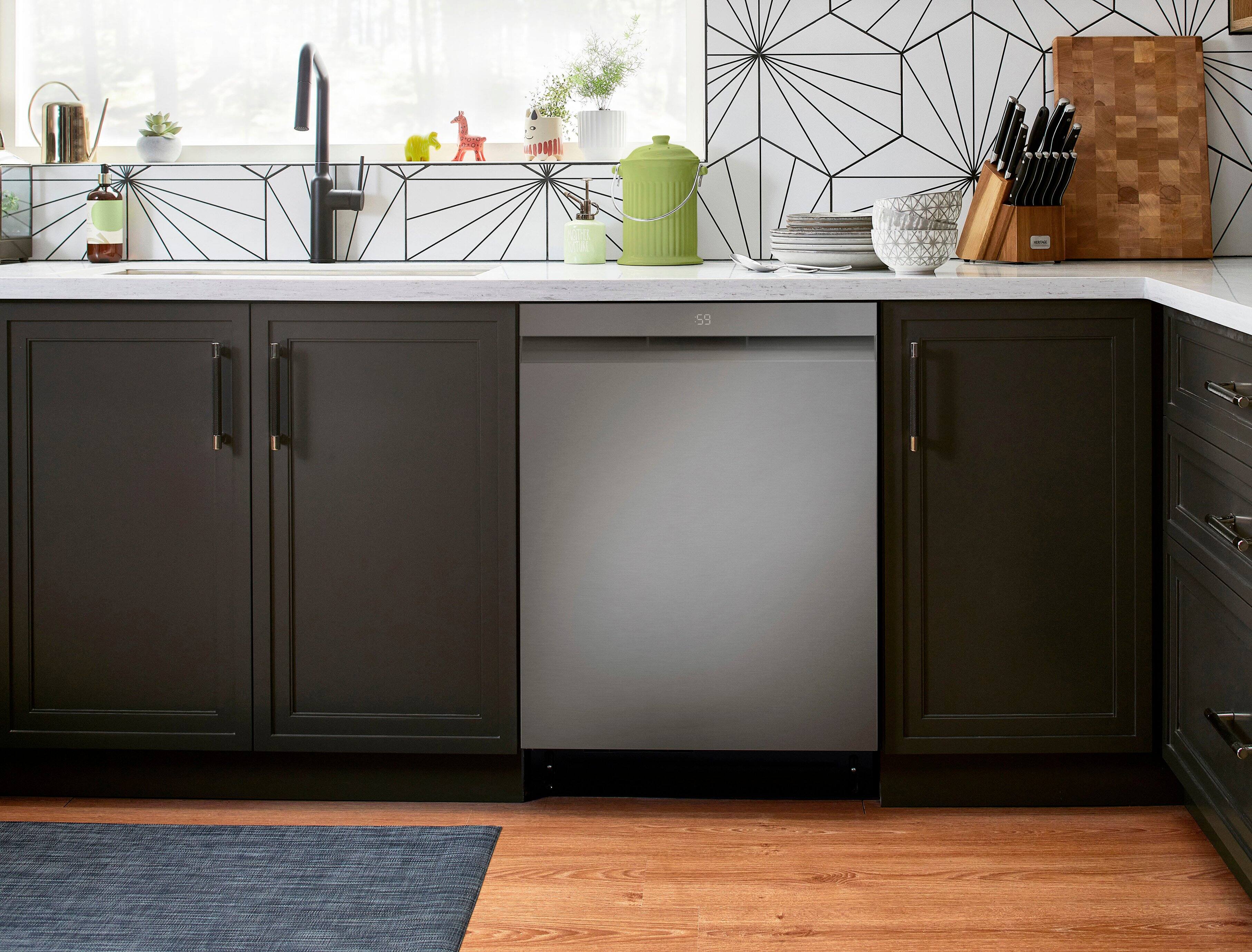 Alt View 19. LG - Top Control Smart Built-in Stainless Steel Tub Dishwasher with 3rd Rack, QuadWash Pro and 46dBA - PrintProof Black Stainless Steel.