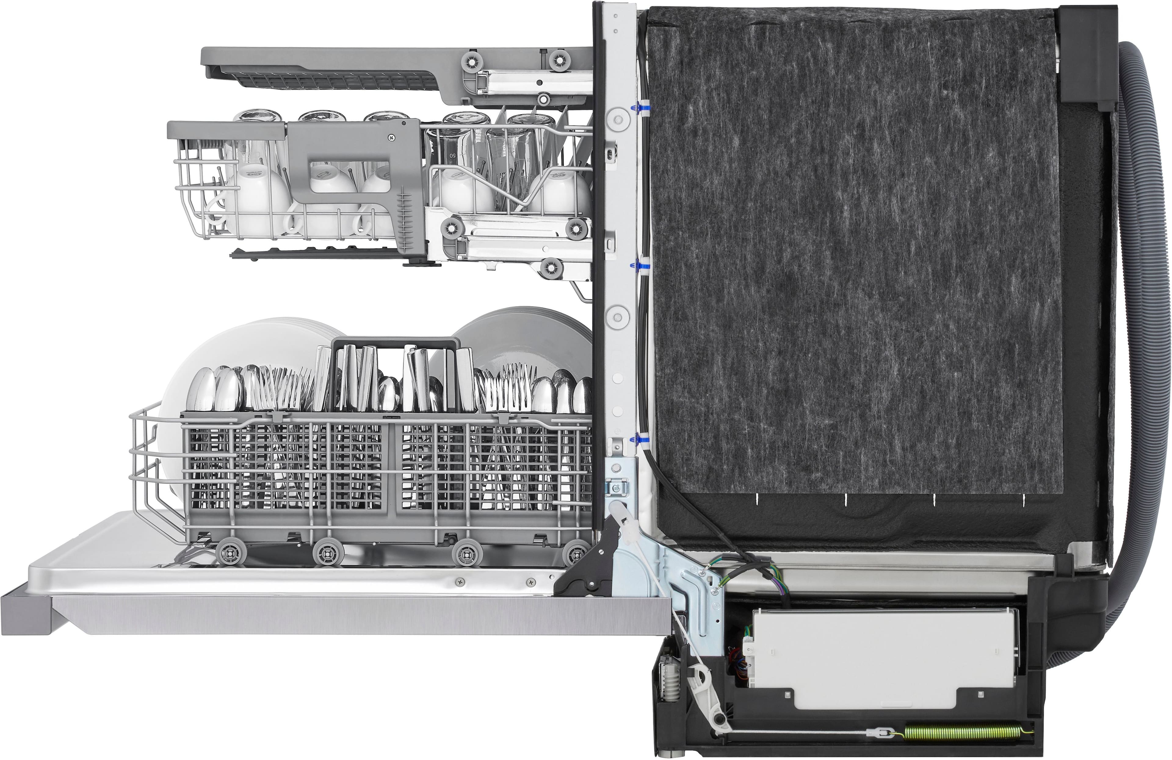 Alt View 14. LG - Top Control Smart Built-in Stainless Steel Tub Dishwasher with 3rd Rack, QuadWash Pro and 46dBA - Stainless Steel.