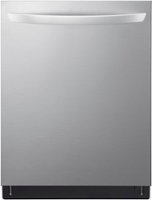 LG - Top Control Smart Built-in Stainless Steel Tub Dishwasher with 3rd Rack, QuadWash Pro and 46dBA - Stainless Steel - Front_Zoom