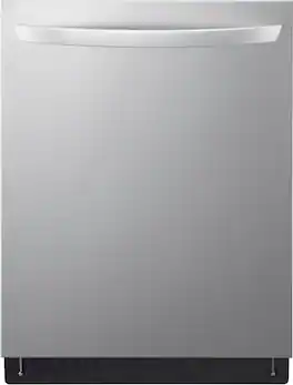LG - 24" Top Control Smart Built-in Tub Dishwasher with 3rd Rack, QuadWash Pro and 46dB - Stainless Steel