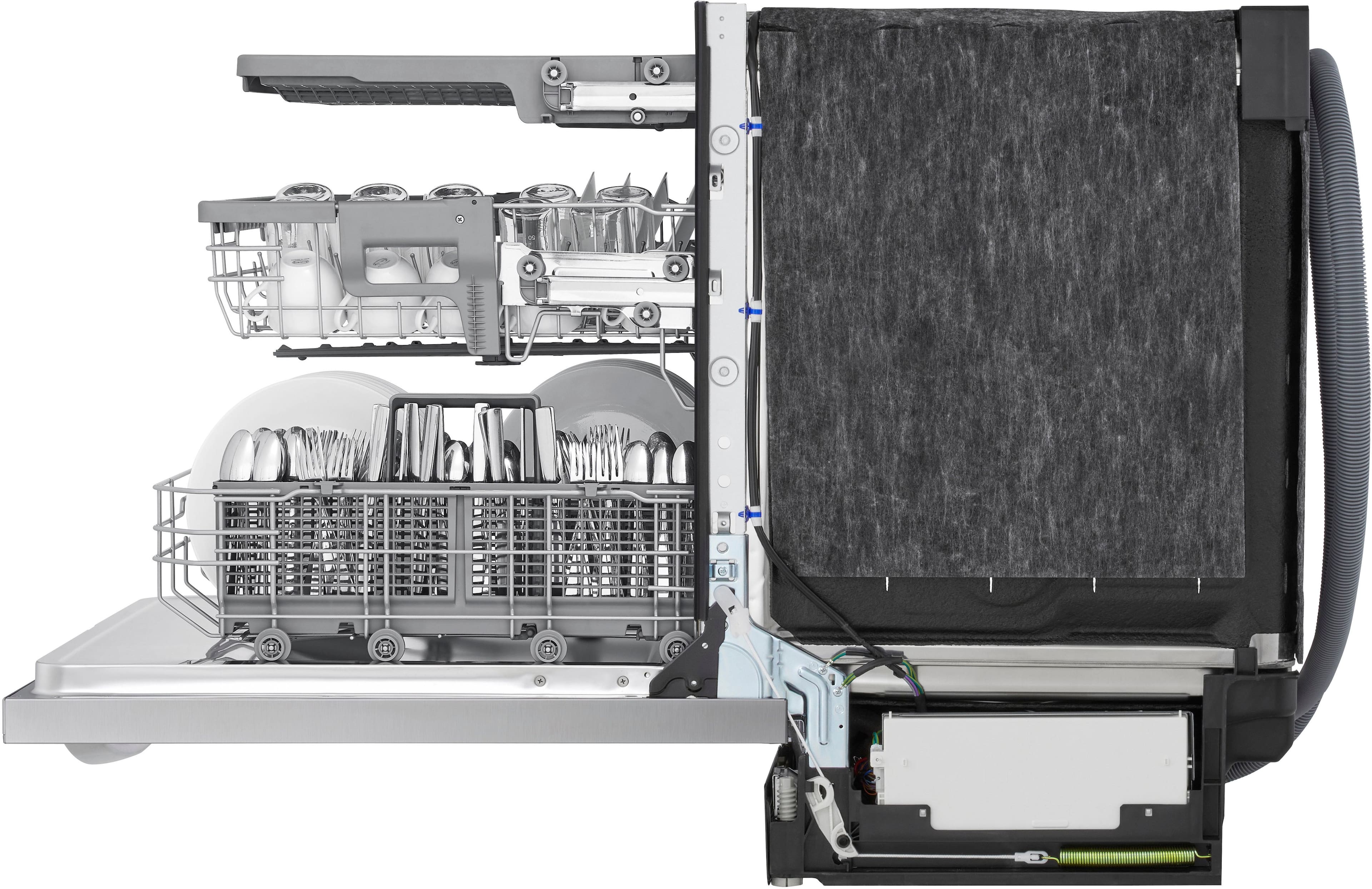 Alt View 18. LG - Top Control Smart Built-in Stainless Steel Tub Dishwasher with 3rd Rack, QuadWash Pro and 46dBA - Stainless Steel.