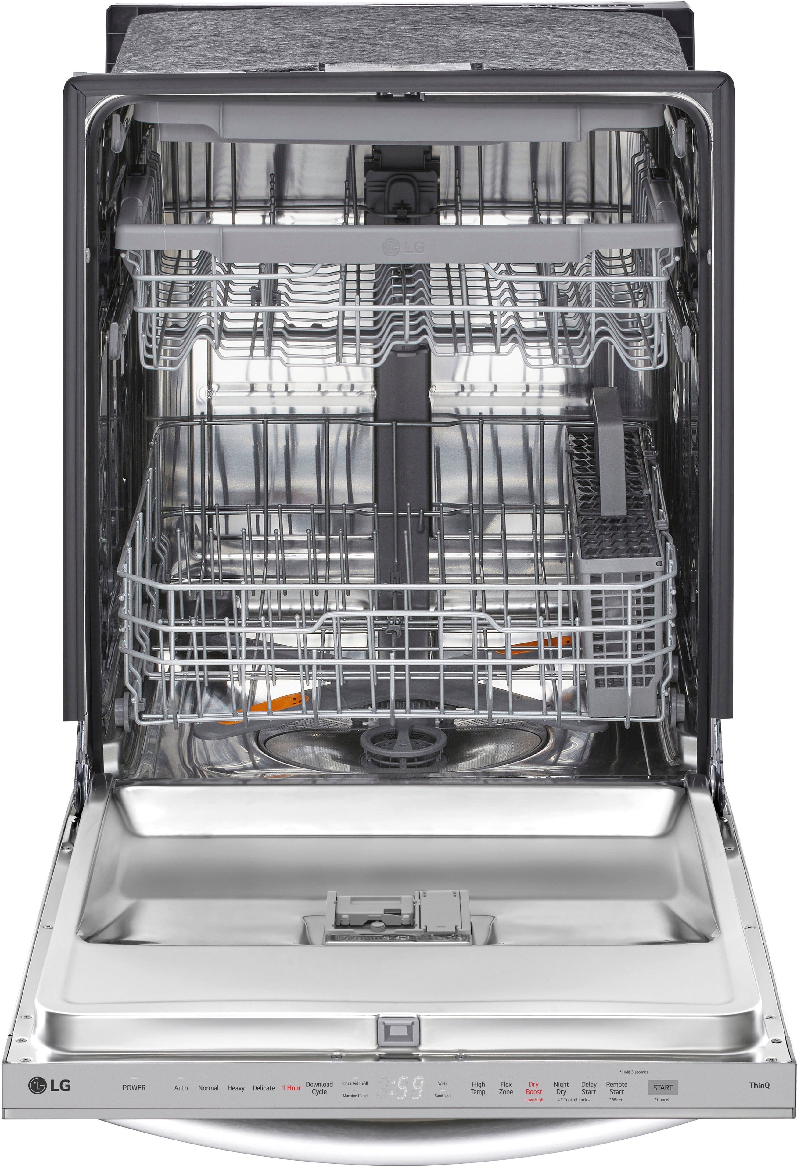 Alt View 11. LG - Top Control Smart Built-in Stainless Steel Tub Dishwasher with 3rd Rack, QuadWash Pro and 46dBA - Stainless Steel.