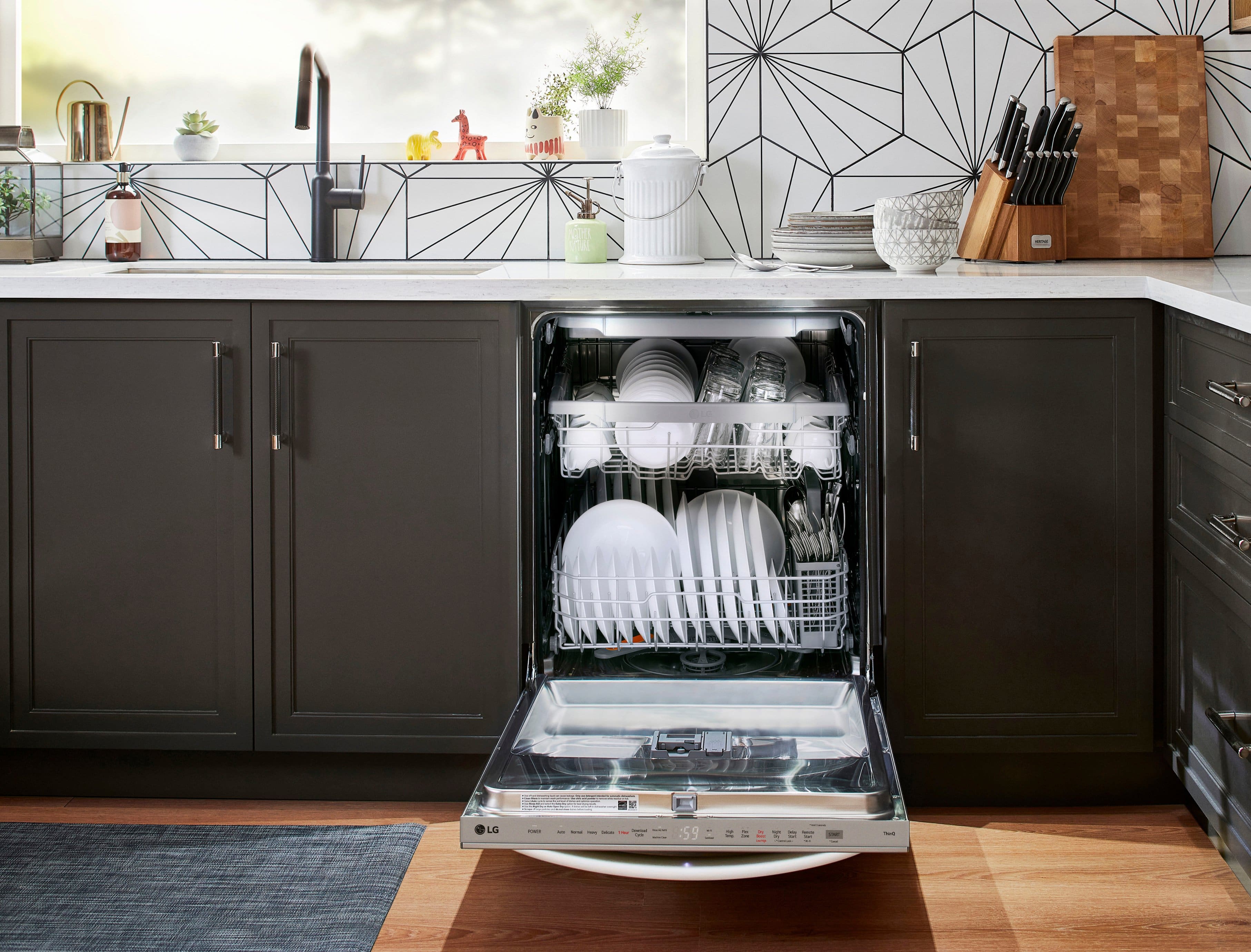 Alt View 23. LG - Top Control Smart Built-in Stainless Steel Tub Dishwasher with 3rd Rack, QuadWash Pro and 46dBA - Stainless Steel.