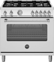 Bertazzoni - 36" Master Series range - Gas oven - 5 aluminum burners - LP version - Stainless Steel - Front_Zoom