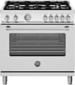 Bertazzoni - 36" Master Series range - Gas oven - 5 aluminum burners - Stainless Steel