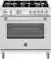 Front. Bertazzoni - 36" Master Series range - Gas oven - 5 aluminum burners - Stainless Steel.