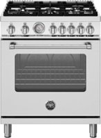 Bertazzoni - 30" Master Series range - Gas oven - 5 aluminum burners - LP version - Stainless Steel - Front_Zoom