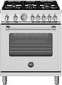 Bertazzoni - 30" Master Series range - Gas oven - 5 aluminum burners - Stainless Steel