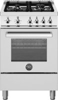 Bertazzoni - 24" Professional Series range - Gas oven - 4 aluminum burners - LP version - Stainless Steel - Front_Zoom