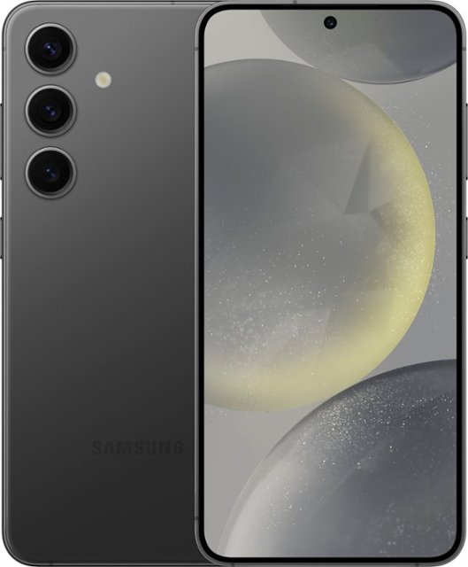 Front. Samsung - Galaxy S24 128GB - Onyx Black.