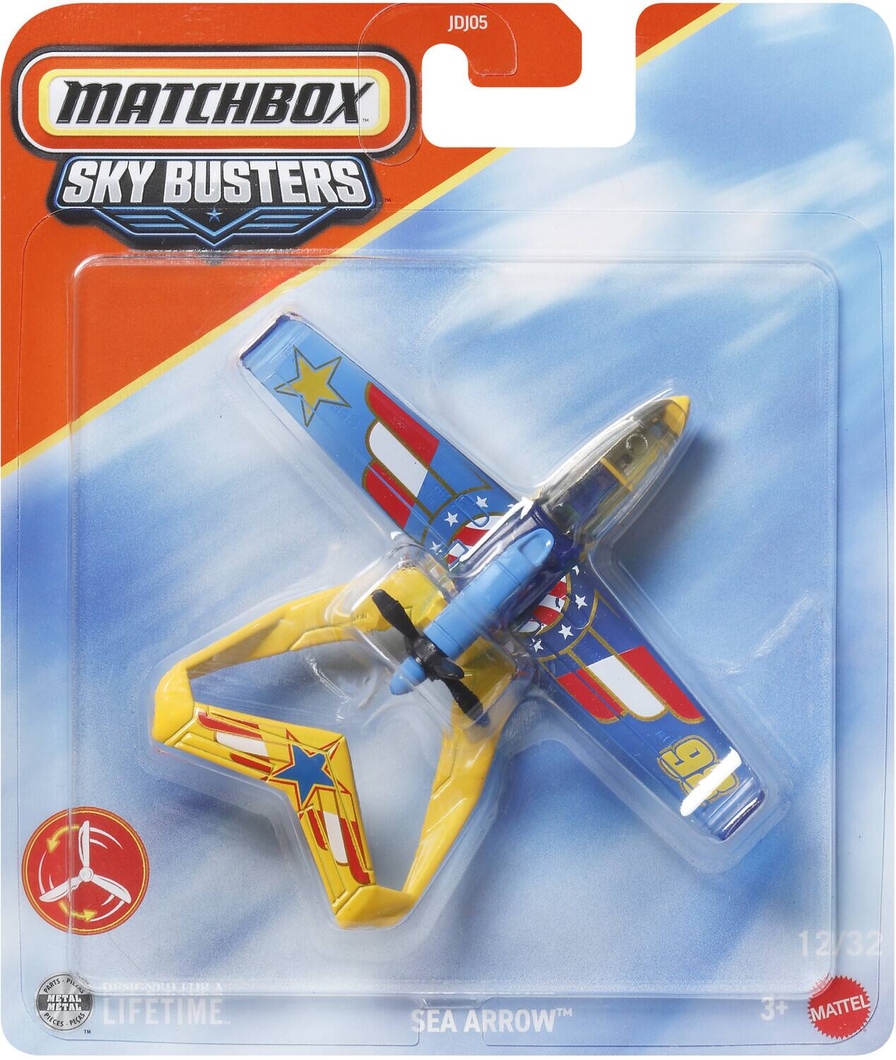 JDJ05 MATCHBOX SKY BUSTERS 9 PARTS Pg LISNIE NICES LIDSE A METAL METAL LIFETIME PACES - TM SEA ARROW 12/32 3+ MATTEL
