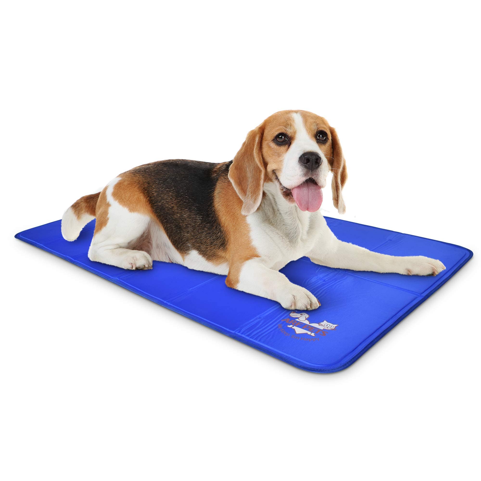 Arf Pets - Dog Cooling Mat 27”x43”, Durable, Non-Toxic Gel Dog Bed Mat for Kennels, Crates & Beds - Blue