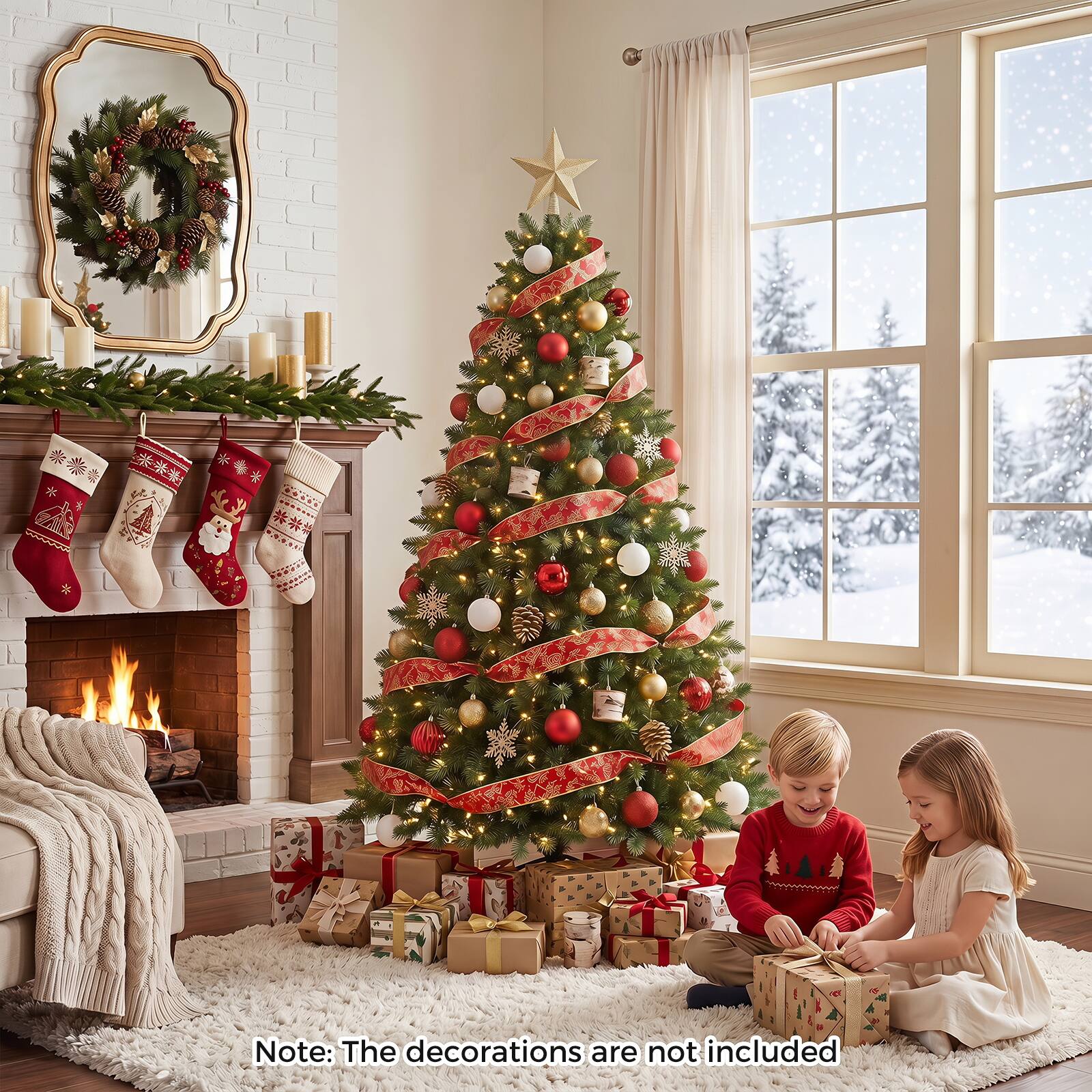 Note: The decorations are not included