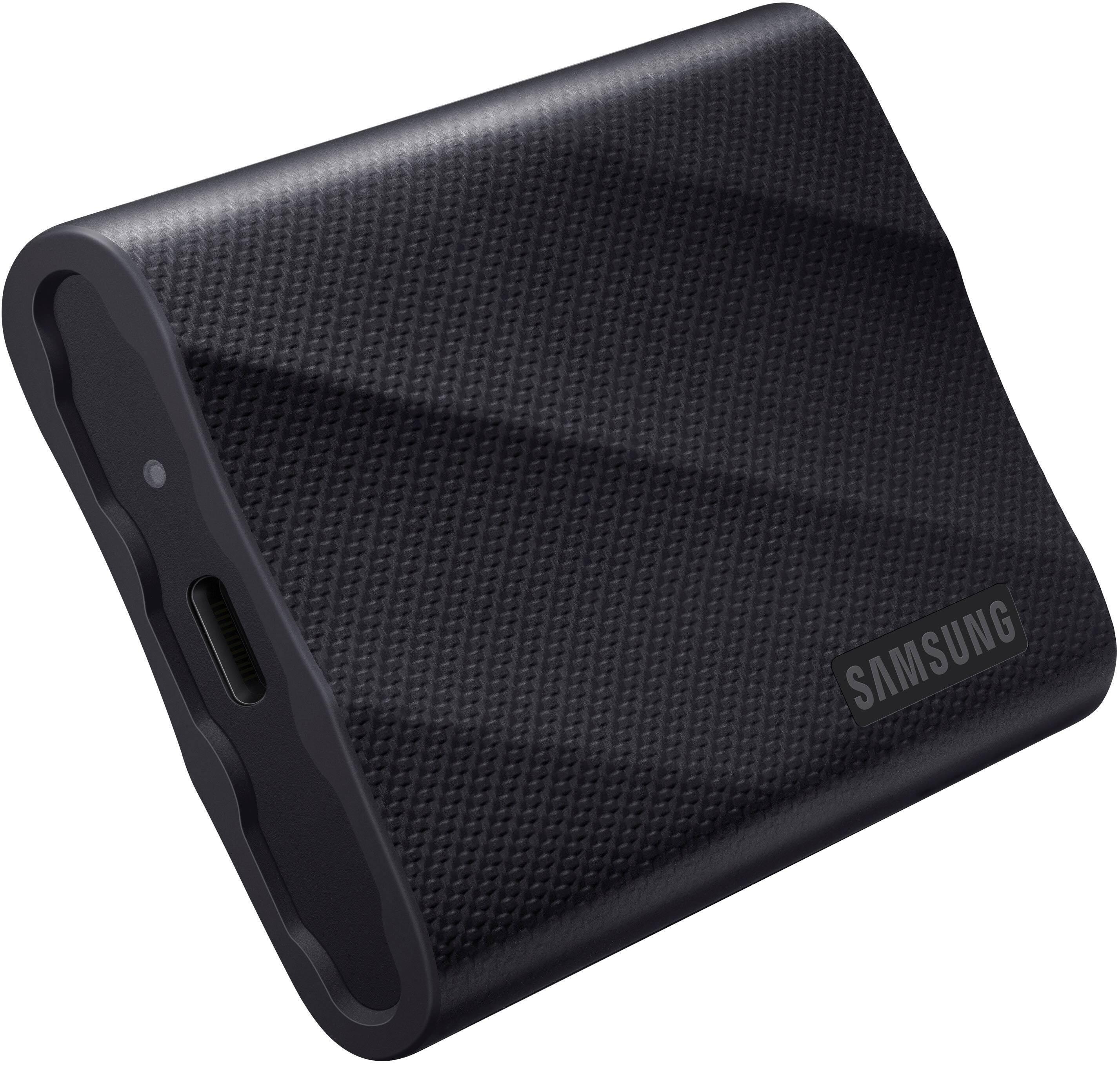 Alt View 15. Samsung - Geek Squad Certified Refurbished T9 Portable SSD 2TB, Up to 2,000MB/s, USB 3.2 Gen2 - Black.