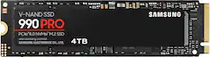 Front. Samsung - Geek Squad Certified Refurbished 990 PRO 4TB Internal SSD PCle Gen 4x4 NVMe - Black.