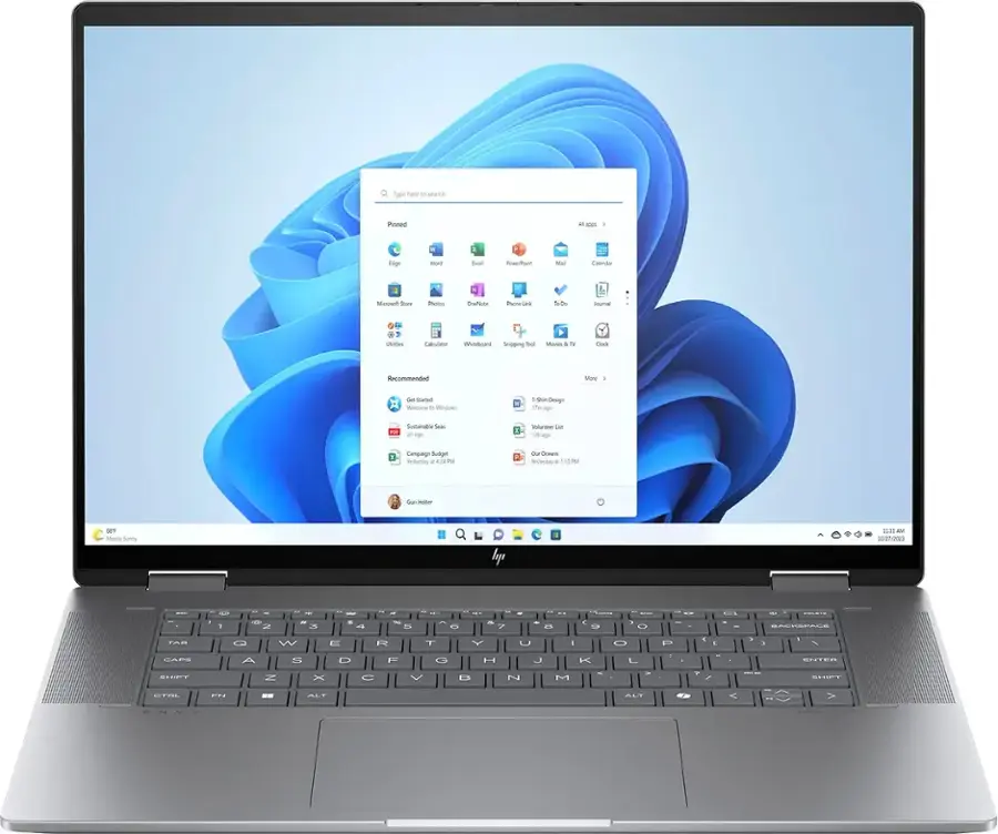Alt View 7. HP - Envy 2-in-1 16" Wide Ultra XGA Touch-Screen Laptop - AMD Ryzen 5 - 8GB Memory - 512GB SSD - Meteor Silver.