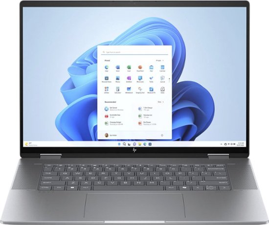 Front Zoom. HP - Envy 2-in-1 16" Wide Ultra XGA Touch-Screen Laptop - AMD Ryzen 7 - 16GB Memory - 1TB SSD - Meteor Silver.